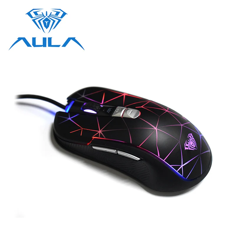colorful AULA игровая мышь USB Проводная 2000 dpi 7 кнопок RGB подсветка эргономичная для компьютера ноутбука настольная профессиональная геймерская мышь#960 - Цвет: colorful