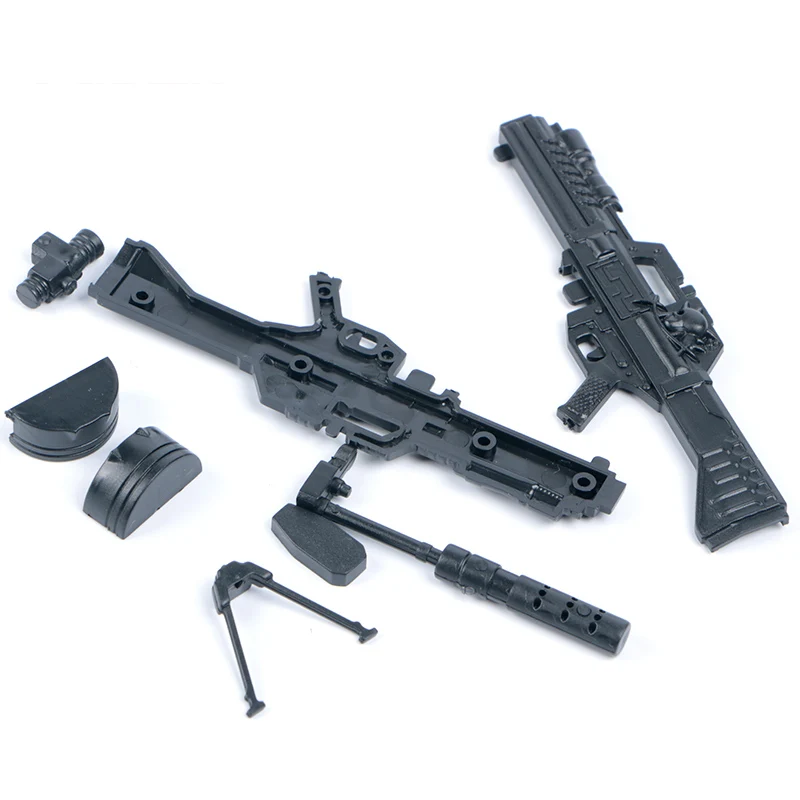 1/6 Игрушечная модель оружия, строительный блок, игрушки M249, игрушечное оружие Fortni в сборе, военная снайперская винтовка, коллекционные украшения