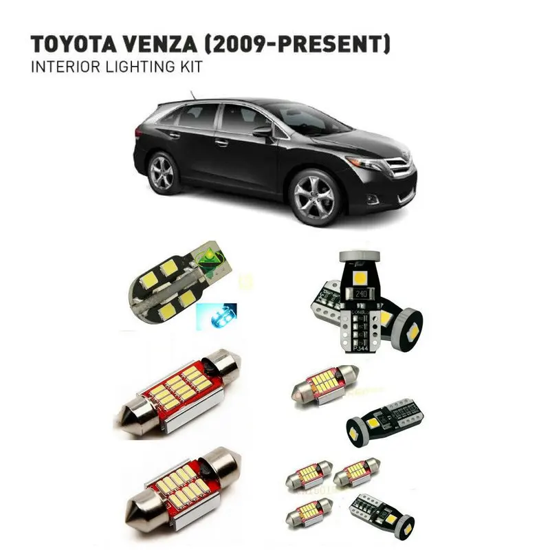 Светодиодные внутренние фары для Toyota venza 2009 + 13 шт. светодиодные автомобилей