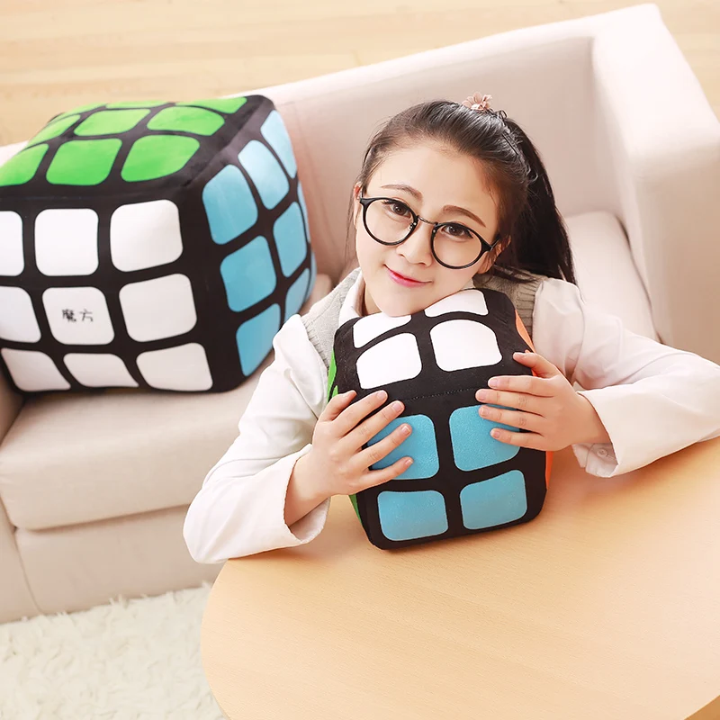 Креативный волшебный куб плюшевая подушка Геометрическая фигурка 3D кубический