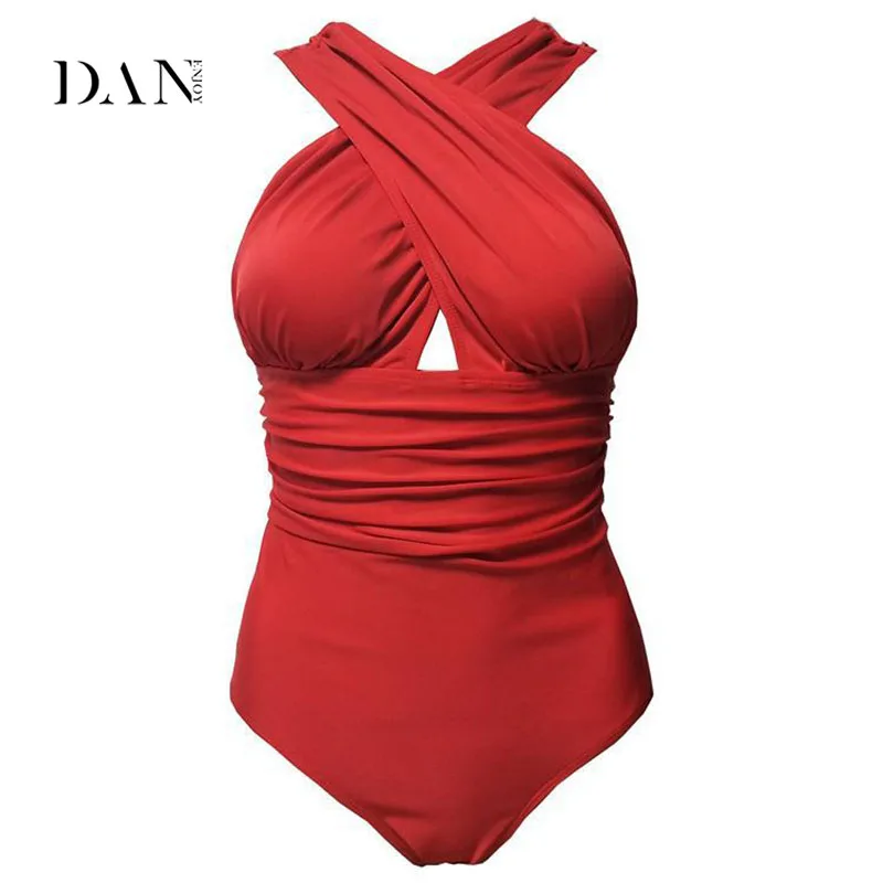 DANENOY 5Xl цельный купальный костюм 2019 сексуальная одежда для плавания женский