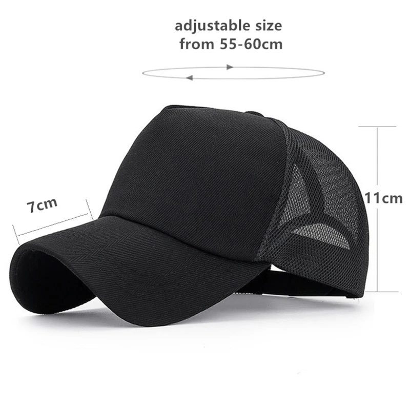 Однотонная летняя сетчатая Кепка для мужчин и женщин черная кость Casquette Homme Dad Hat Белая сетчатая шапка мужская шляпа