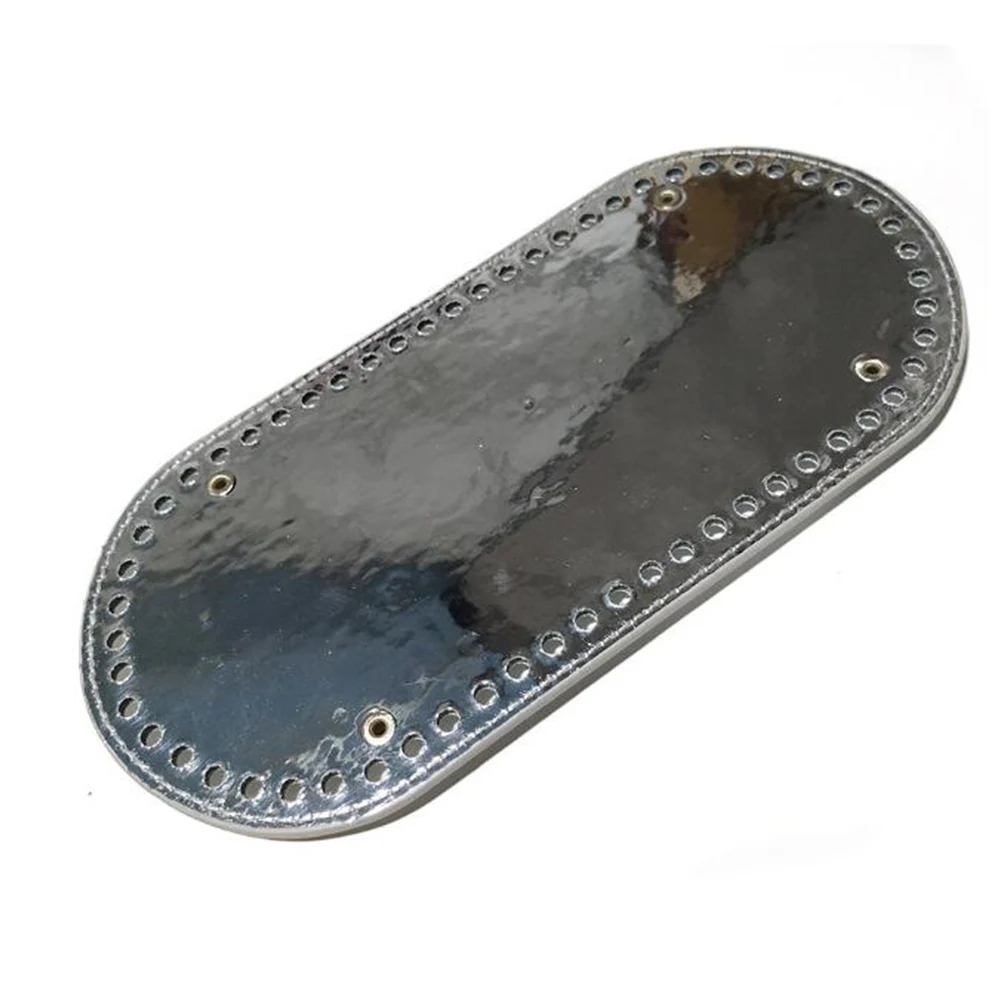 light silver Высокое качество овальная длинная Нижняя сумка для вязания искусственная кожа 60 отверстий женские сумки ручной работы DIY аксессуары для сумок - Цвет: light silver