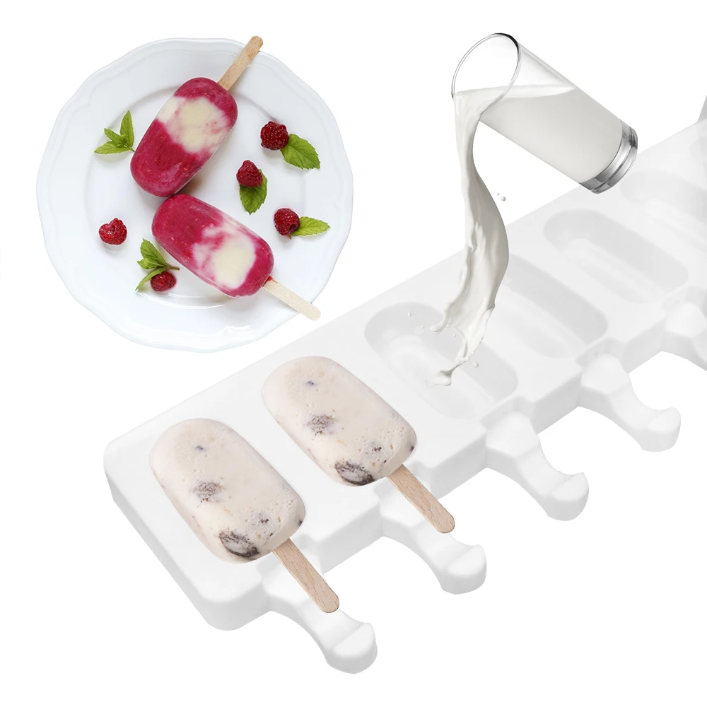 

HILIFE DIY Tools Silicone Mould Tray Kitchen Kits Frozen Ice Cream Maker Popular Popsicle Mold Freeze Pudding