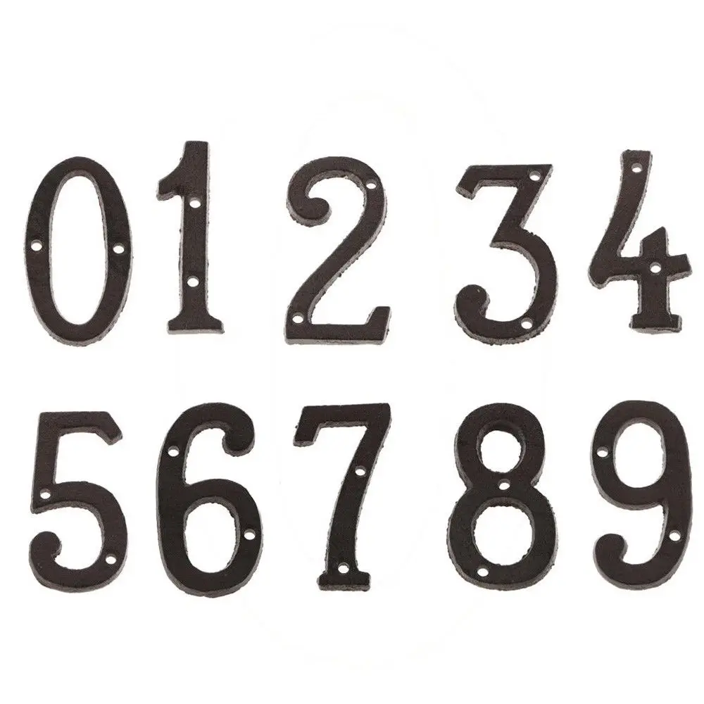 

Metal Letters Numbers Cast Iron Decoration House Sign Doorplate DIY Cafe Wall FPing