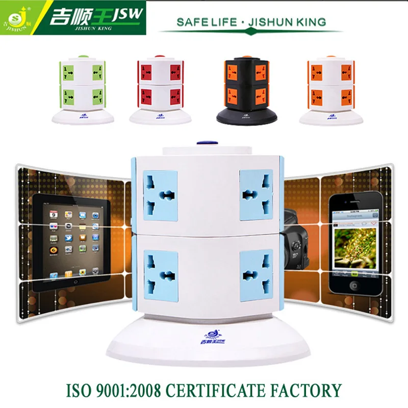 Общий Выключатель 8 Банды Вертикальной Розетки 250 В Несколько Розетка Расширение