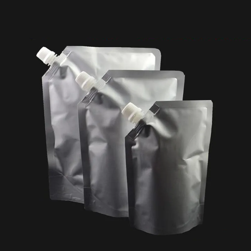 250 шт 14*21 см 500 мл желе Doypack алюминиевый мешочек с носиком из фольги сок пустой