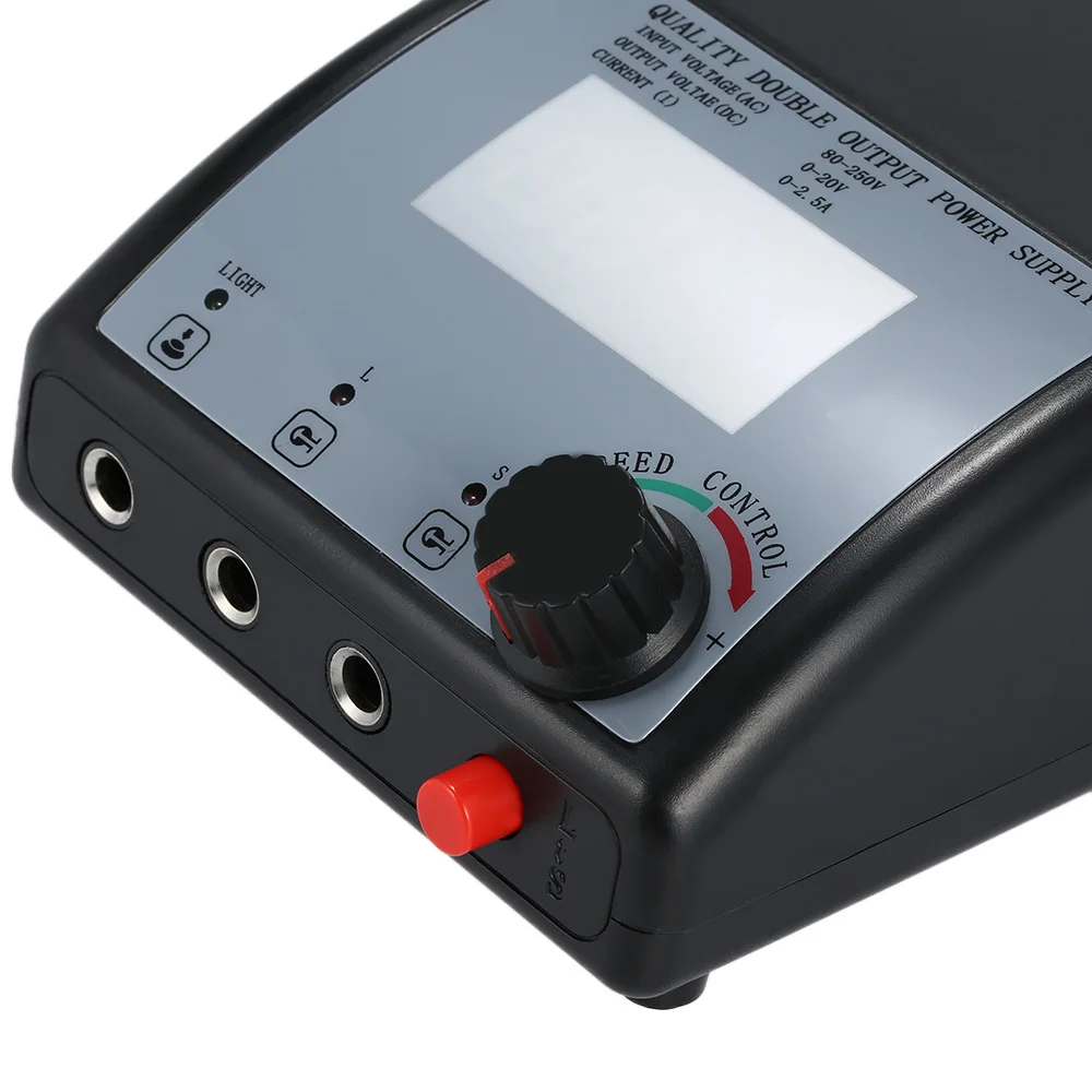 Блок питания цифровой для тату-машинки двойной выход светодиодный светильник