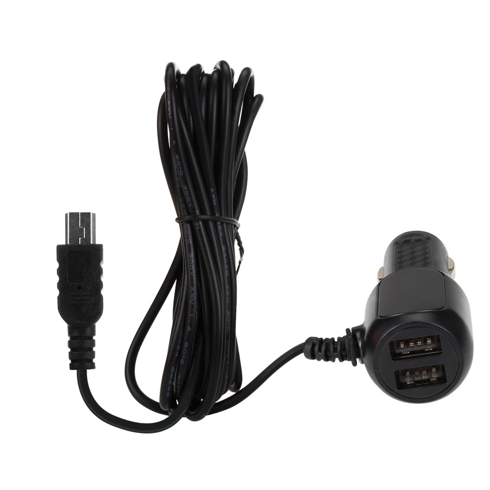 Автомобильное зарядное устройство с двумя USB портами 3 5 м В 2 А|Кабели адаптеры и