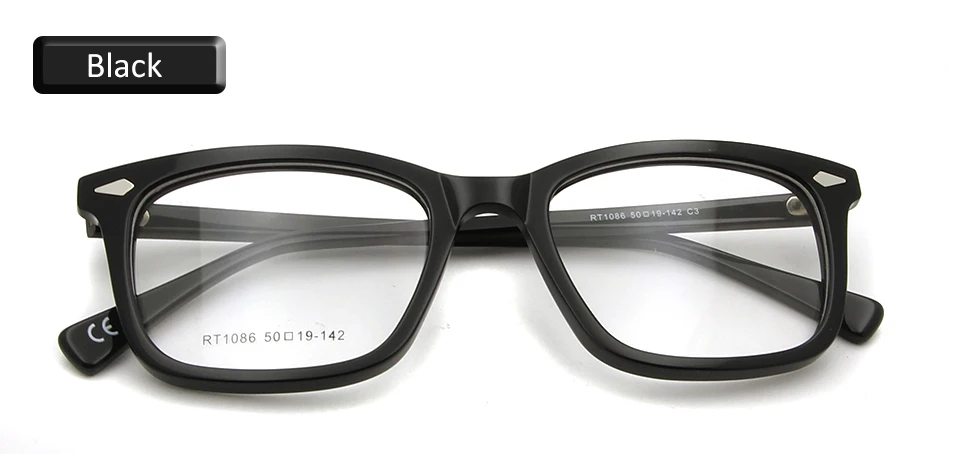 eyewear black Квадратная мужская оправа для очков, брендовая дизайнерская ацетатная оправа для очков для женщин, очки для близорукости, Oculos De Grau, мужские аксессуары - Цвет оправы: eyewear black