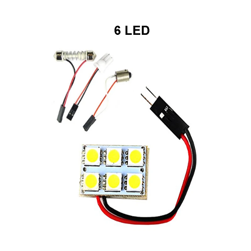 4 комплекта автомобильная лампа для чтения карт 6 9 12 15 24 36 48 светодиодный 5050 SMD