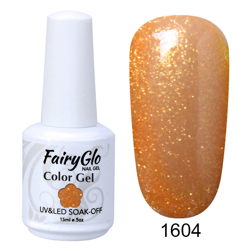 G1604 FairyGlo 15 мл Гель-лак для ногтей УФ-светодиодный гель-лампа для ногтей замачиваемый полуперманентный лак для ногтей гибридная краска геллак чернила - Цвет: G1604