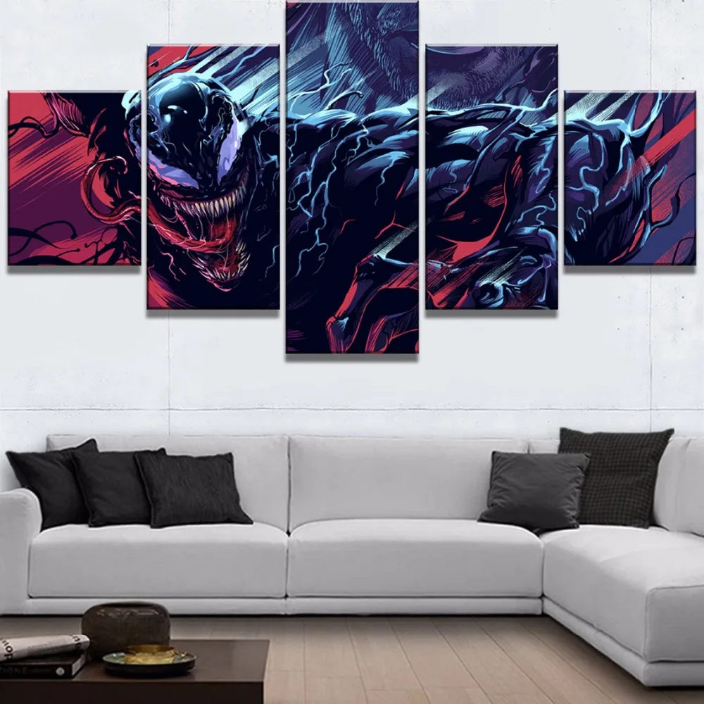 5 панелей Холст Картина постер кино Venom стены искусства холст напечатанные