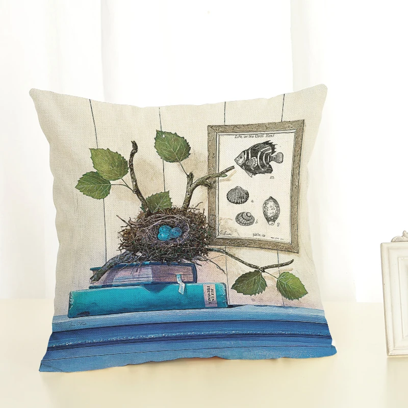 2017 хлопок белье мода Стиль Чехлы для подушек Творческий Birl современным принтом