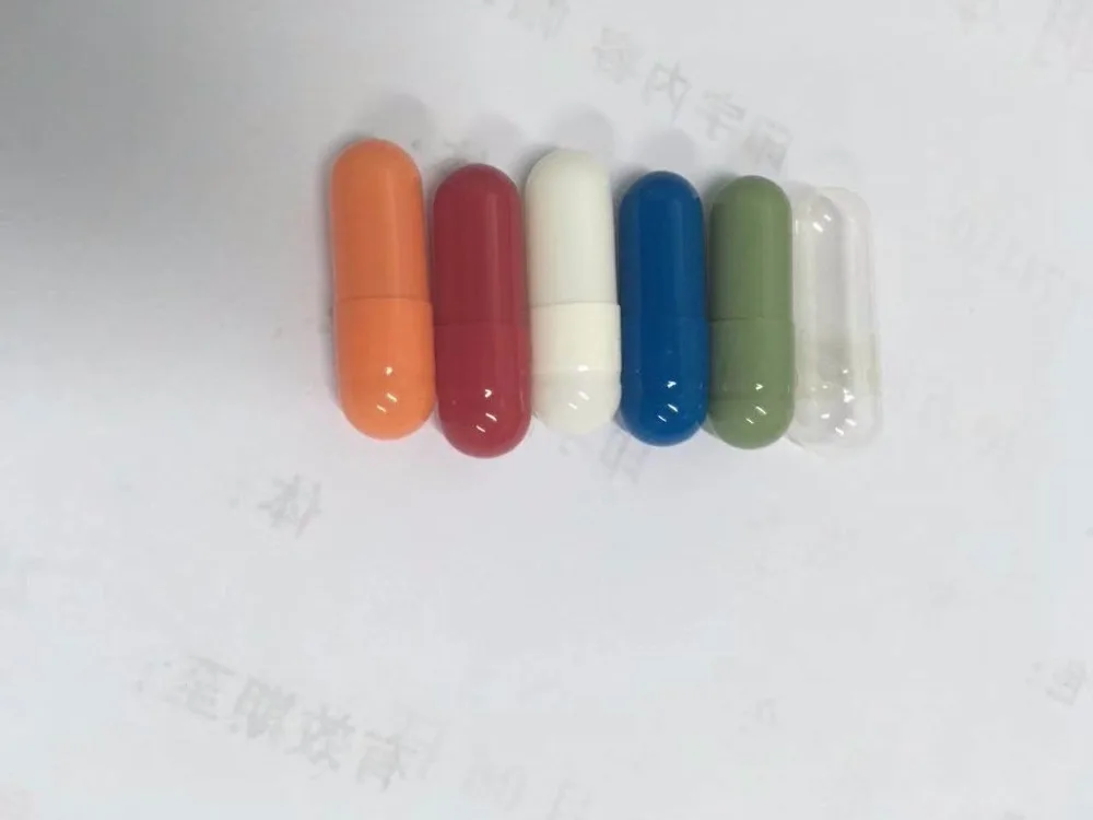 

00# lengthen 1000/5000pcs 00 size colored hard gelatin empty capsules, hollow gelatin capsules ,joined or separated capsules