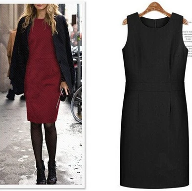 XS-4XL Plus Size Normal Quality Autumn Winter Women'S European Style Vest Sleeveless Woolen Sundress | Женская одежда