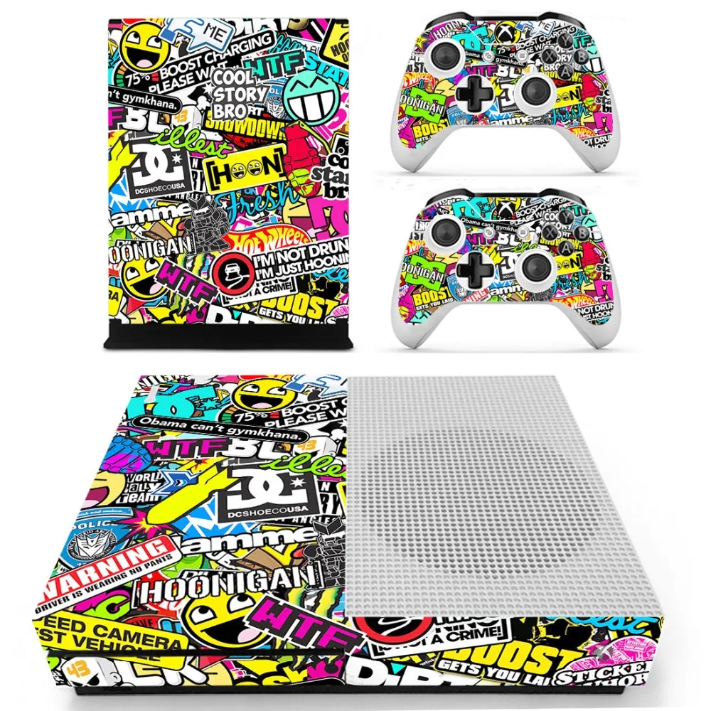 Граффити бомба кожи Стикеры наклейка для Xbox One S консоли и контроллеры тонкий s
