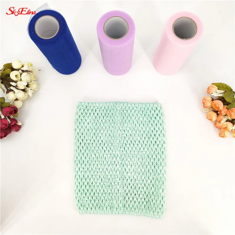Children 23*20cm Handmade Wrapped Chest Elastic Baby Girl Crochet Tutu Tube Tops Wide For DIY Knitted Skirt 6ZSH939 | Дом и сад