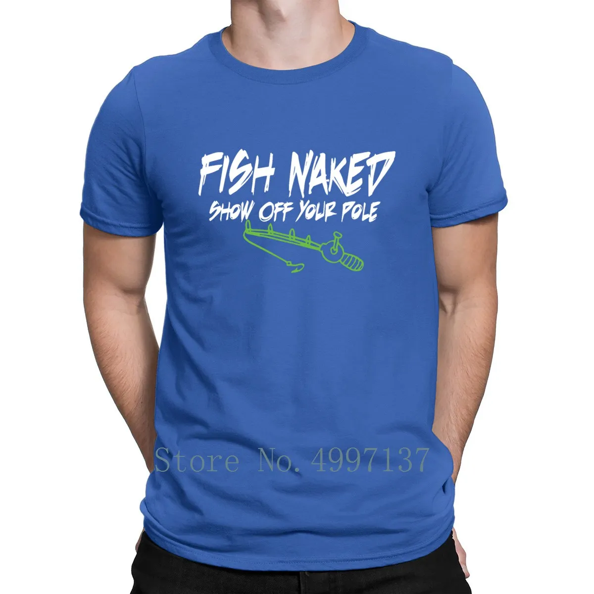 Футболка Fish Nake Show Off Your Pole Fishing Hunt Gun Boa в летнем стиле 100% хлопок|Мужские футболки| |