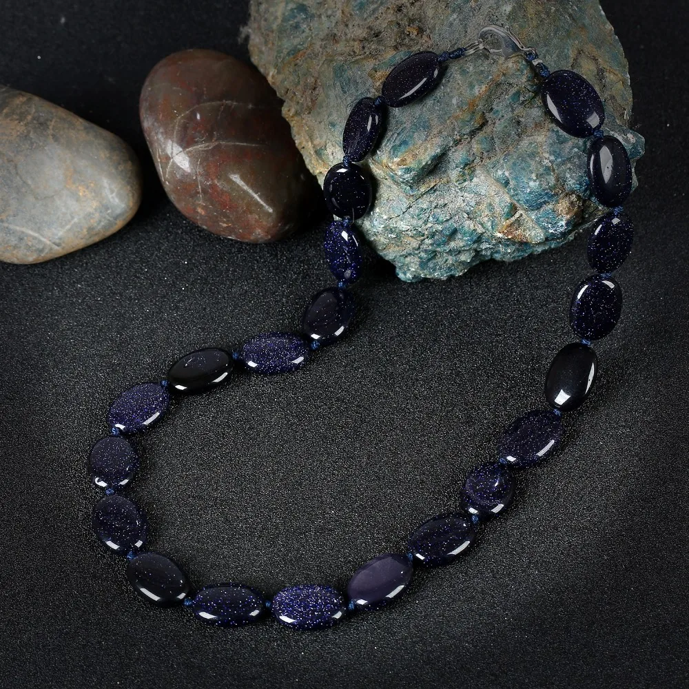 K гаджеты винтажные аксессуары Синий Песок камень ожерелье s женское Bijoux Femme