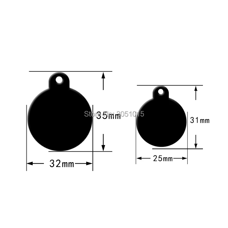 20 шт Алюминий бирка для животных магазин Двусторонняя индивидуально выгравироанные надписи на круг Форма для кошки или собаки имя, номер телефона идентификационная бирка по заказу покупателя