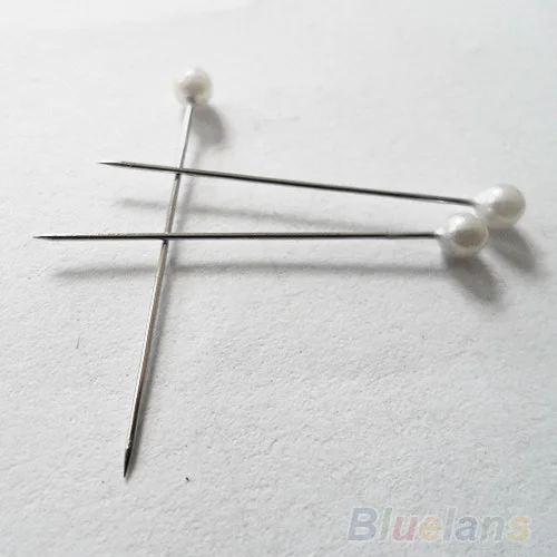 100 мерцающие жемчужные булавки цвета слоновой кости Свадебные Цветочные заколки