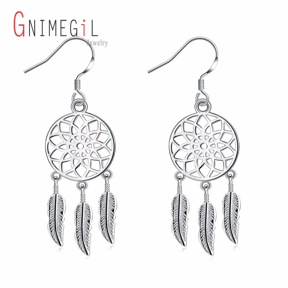Женские серьги подвески GNIMEGIL этнические богемные висячие с ангельскими