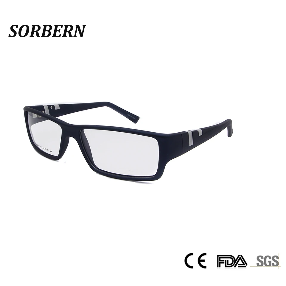Мужские Оптические очки Sorbern TR90 с большой оправой и памятью по рецепту Oculos De Grau