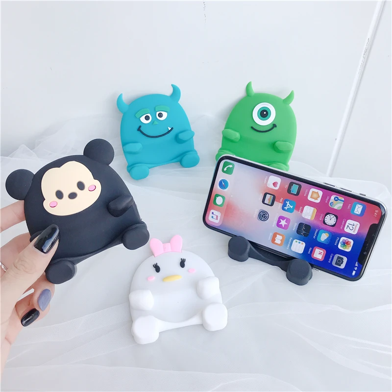 TJHSZKL universal cute silicone mobile phone holder cartoon accessories bracket desktop | Мобильные телефоны и аксессуары