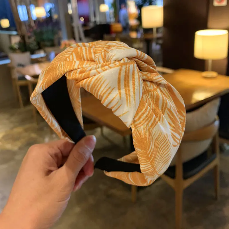 Новинка 2019 повязка для волос в виде листьев пальмы тропический пляж праздничный