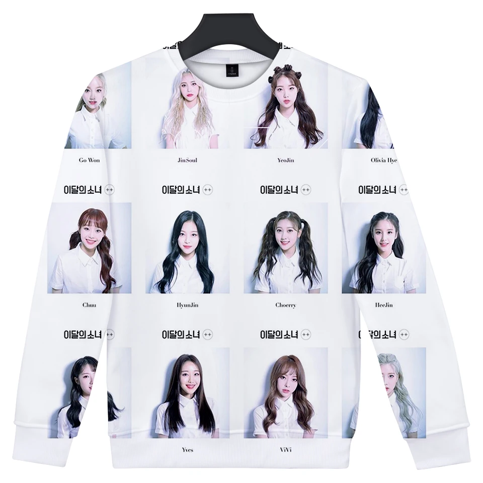 Толстовка с круглым вырезом 3D принтом|Женские толстовки и свитшоты| |