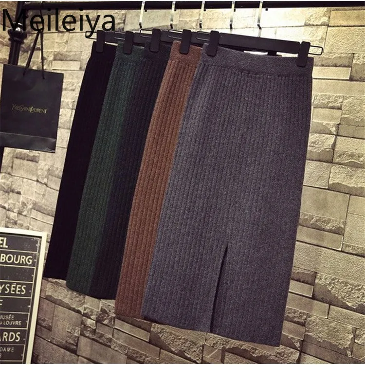 Женская облегающая винтажная трикотажная юбка faldas mujer moda 2019 | Юбки
