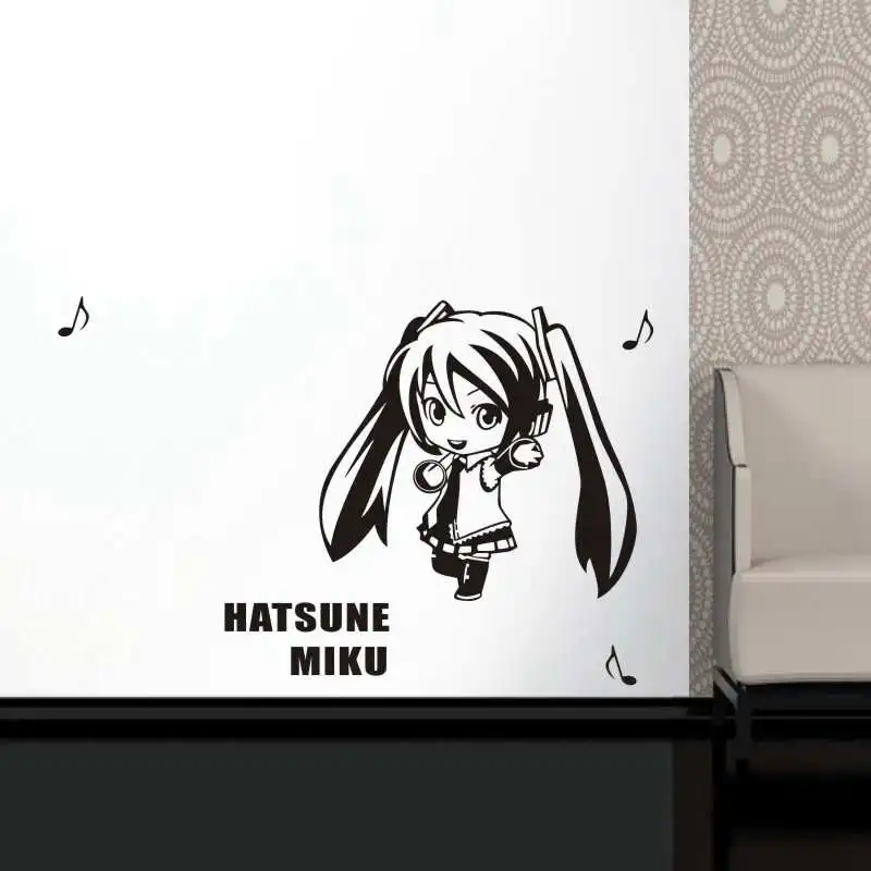 Hatsune Miku наклейки на стены виниловые Декорации для дома декоративные украшения