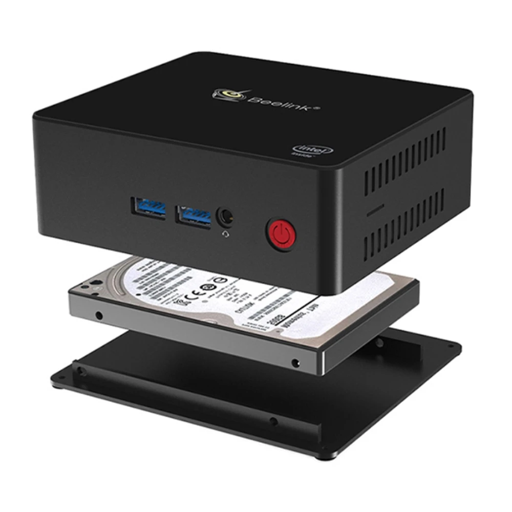 Beelink Близнецы X45 одноцветное мини-ПК Intel озеро Celeron J4105/4 ГБ 64 ГБ/расширения HDD/SSD 2 4 г 5