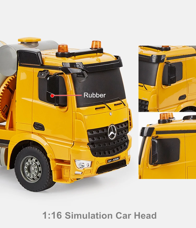 RC автомобилей 2,4 г RC Бетономешалка 1:16 бетонный разгрузки удаленного Управление грузовых автомобилей Mercedes инженерные машины игрушки для детей