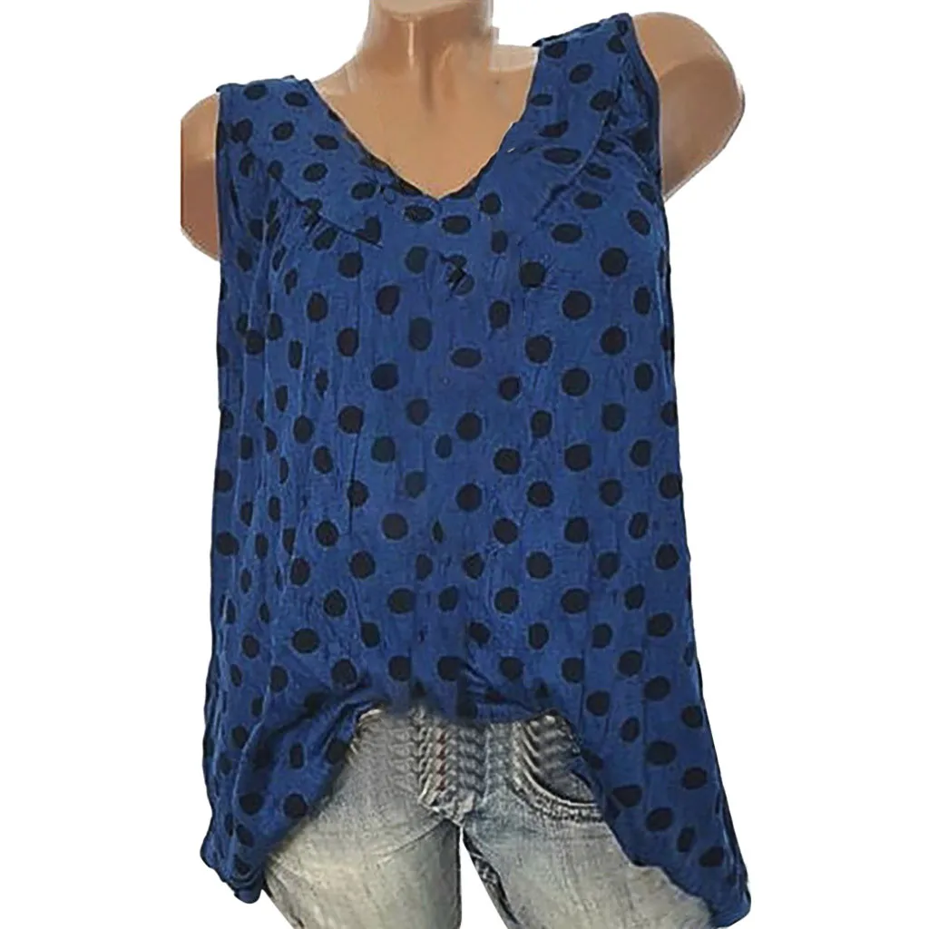 Летняя женская жилетка размера плюс с круглым вырезом и волнистым принтом без