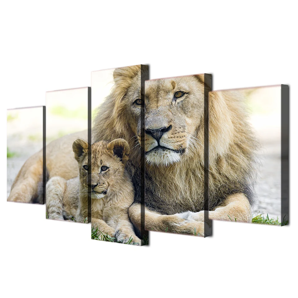 

HD Printed lev koshka lvenok kotenok Painting Canvas Print room decor print poster picture canvas Free shipping
