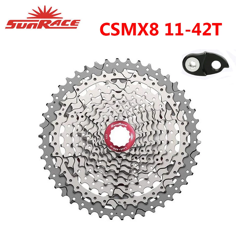 11S-X8-Sliver-11-42T Sunracing CSMS8 CSMX8 11 скоростей кассета широкое соотношение горный велосипед свободного хода велосипедные карты Тип маховик 11-40T 11-42T 11-46T - Цвет: 11S-X8-Sliver-11-42T
