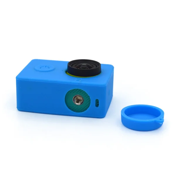

F14784 Silicone Camera Lens Cover Caps Protective Case for Xiaoyi Ant Action Sport Camera Black Color FS