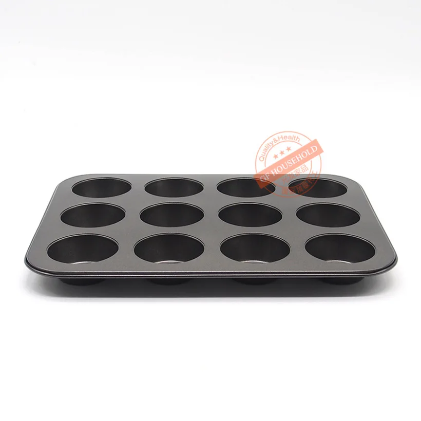 Антипригарная форма для торта из углеродистой стали 12 чашек яиц выпекания кексы