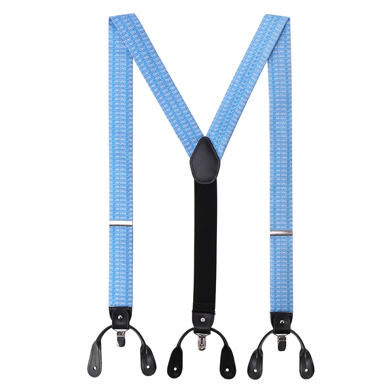 Мужские Регулируемые синие подтяжки Jw.org|suspenders men|suspender clipssuspender adjuster suspender clips |