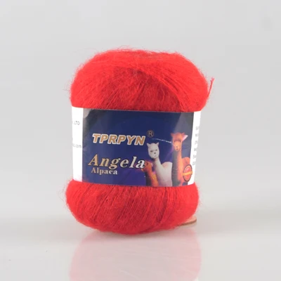 02 red TPRPYN 1 шт. = 42 г Мягкая мохеровая пряжа для ручного вязание крючком из шерсти пряжа для вязания норковая шерсть пряжа мохеровая шерсть для вязания - Цвет: 02 red