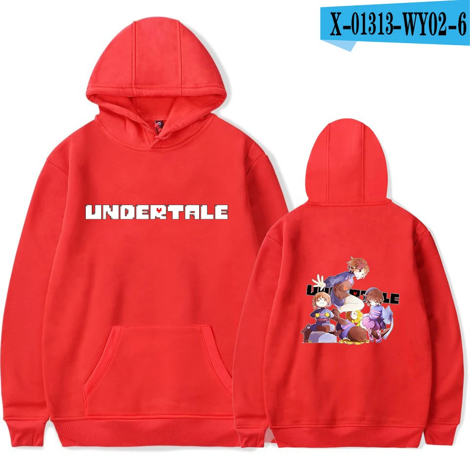 red Новая мода Undertale толстовка с капюшоном для мужчин/женщин Модный повседневный Уличная пуловер с капюшоном принт Undertale мужские s толстовки Одежда - Цвет: red