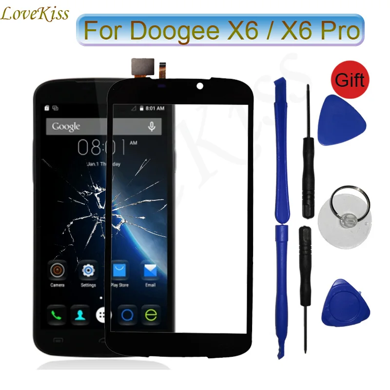 Передняя панель 5 дюйма Для DOOGEE X6 Pro X6Pro сенсорный экран дигитайзер ЖК дисплей