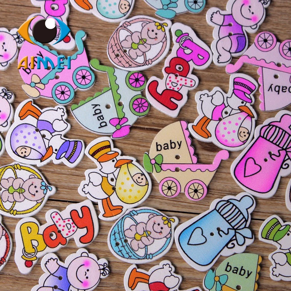 50 шт./лот милые детские коляски бутылочка для кормления деревянная картина на