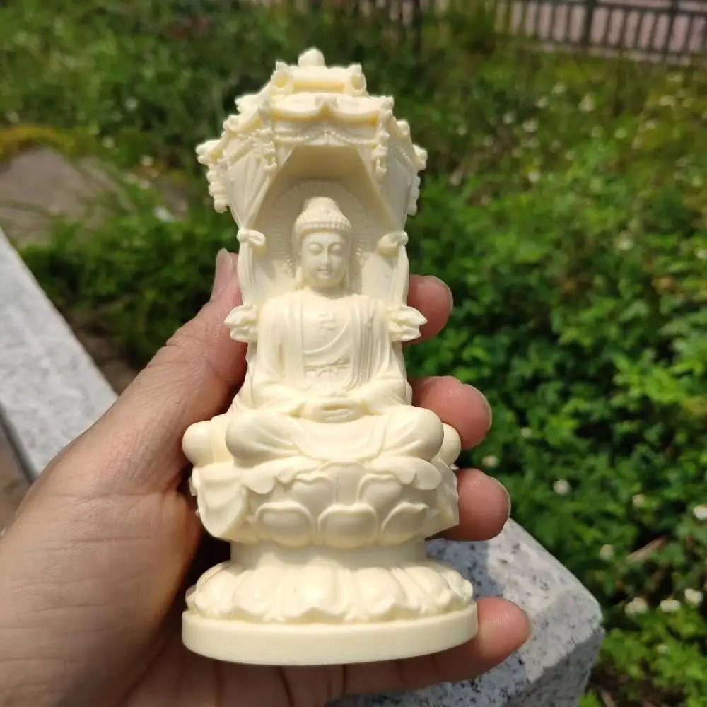 GOOD figure of Buddha HOME efficacious Talisman Family Protection Sakyamuni ksitigarbha Guanyin Buddha Hand carving art statue