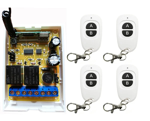 DC12V DC24V 2CH RF беспроводной переключатель релейный приемник пульты дистанционного