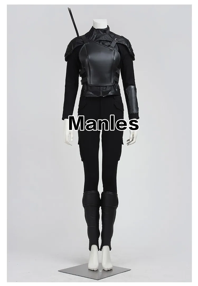 Movie Coser The Hunger Games Part 1 Costume Katniss Everdeen Cosplay Costume Black Version Halloween Costume Adult Women Female