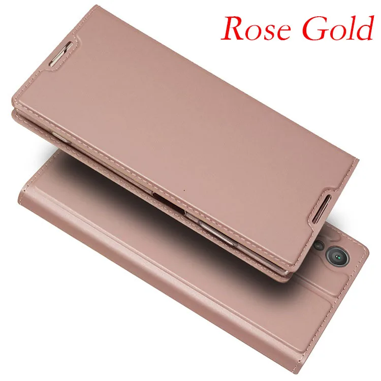 Rose Gold Чехол-книжка для sony Xperia XA1, чехол из искусственной кожи со слотом для карт, чехол-кошелек с подставкой для sony Xperia XA1 Plus XA 1 Plus, чехол для телефона s Carcasa - Цвет: Rose Gold