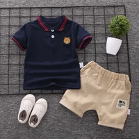 2022 summer kids clothing boys baby sets sports leisure cartoon short sleeved t shirt pants 2 pcs baby set